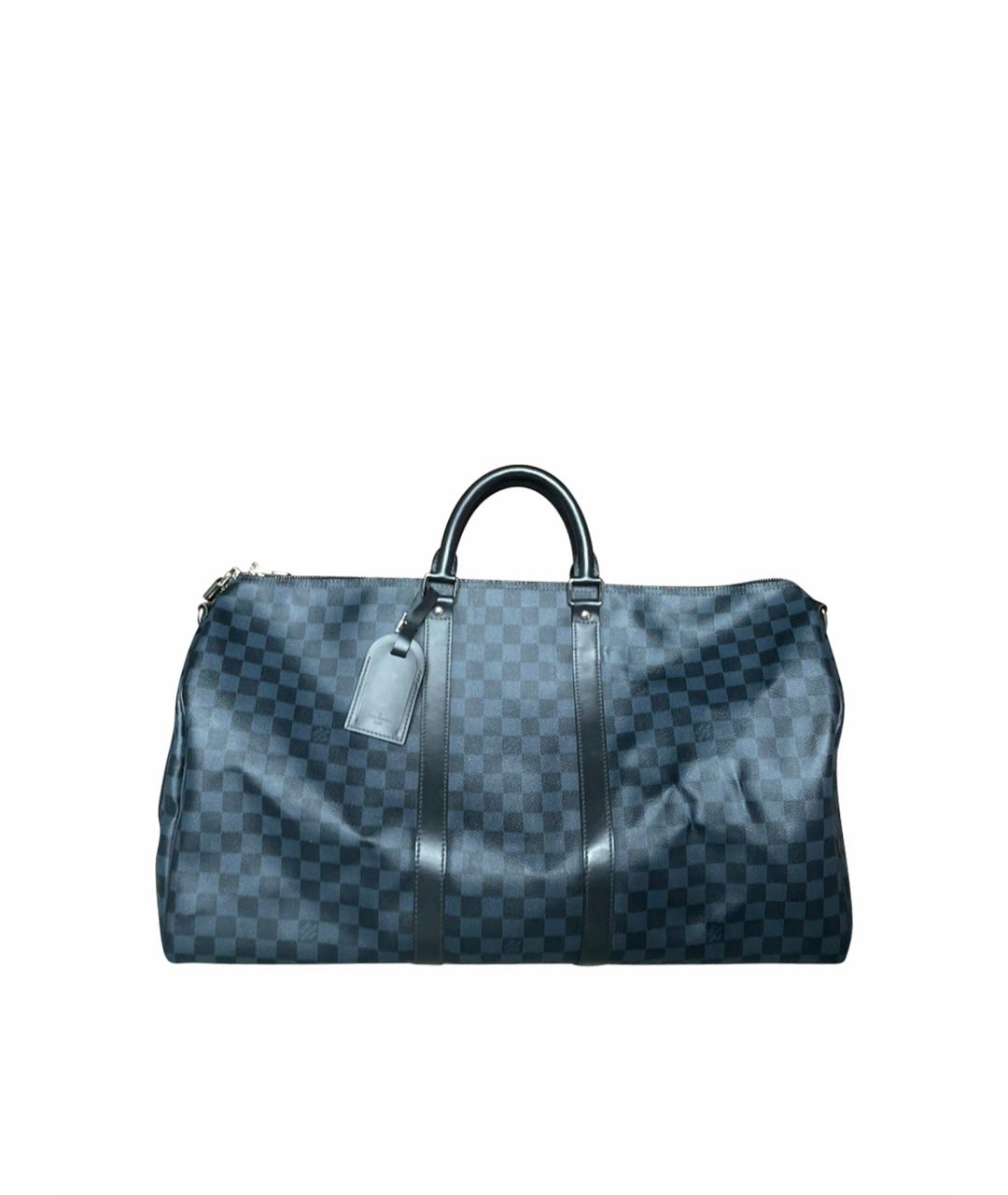 LOUIS VUITTON PRE-OWNED Темно-синяя кожаная дорожная/спортивная сумка, фото 1