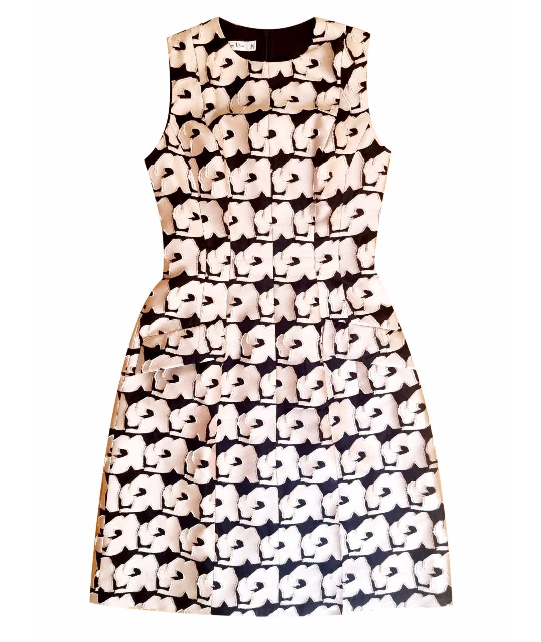 CHRISTIAN DIOR Мульти полиэстеровое коктейльное платье, фото 1