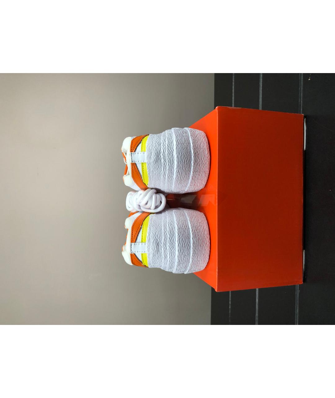 NIKE Оранжевое кожаные низкие кроссовки / кеды, фото 4