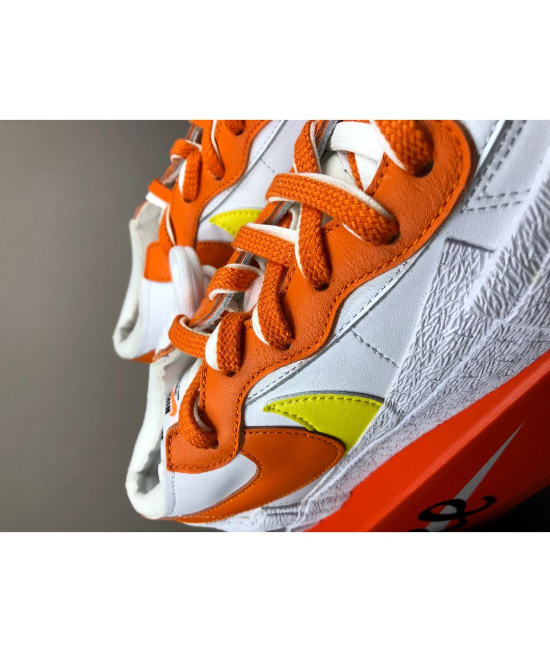 NIKE Оранжевое кожаные низкие кроссовки / кеды, фото 6