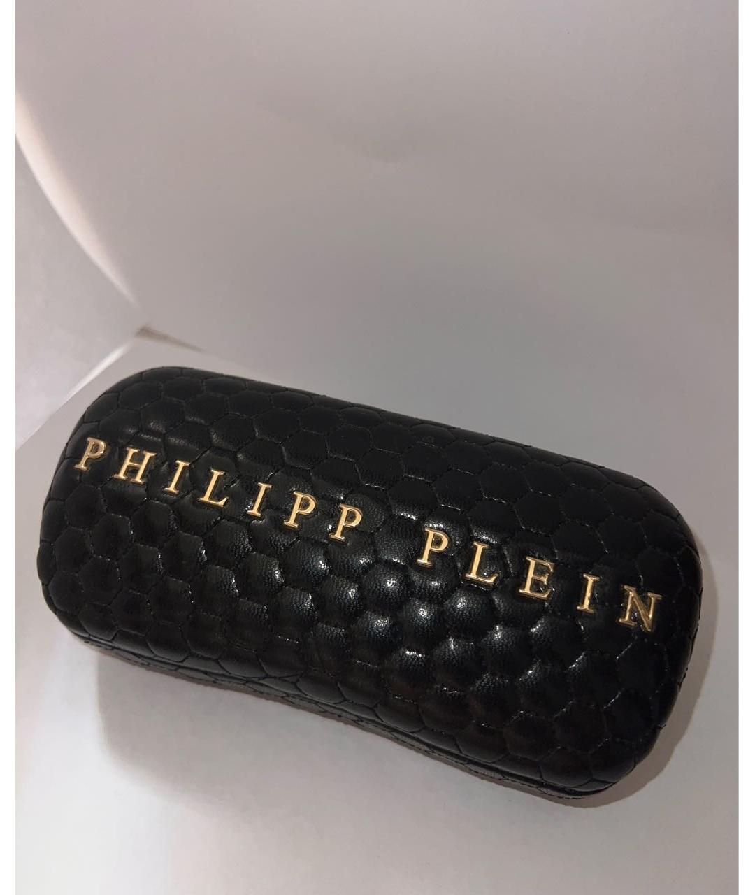 PHILIPP PLEIN Серебряные пластиковые солнцезащитные очки, фото 4