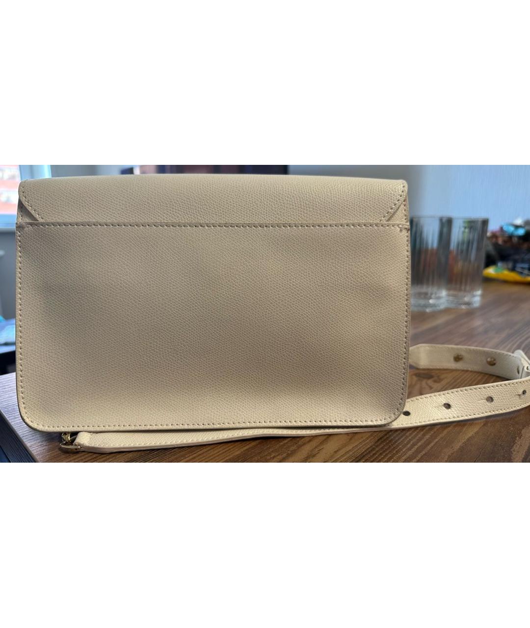 FURLA Бежевая кожаная сумка через плечо, фото 3