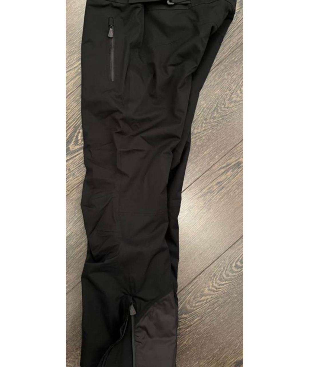 MONCLER Черные полиэстеровые спортивные брюки и шорты, фото 4