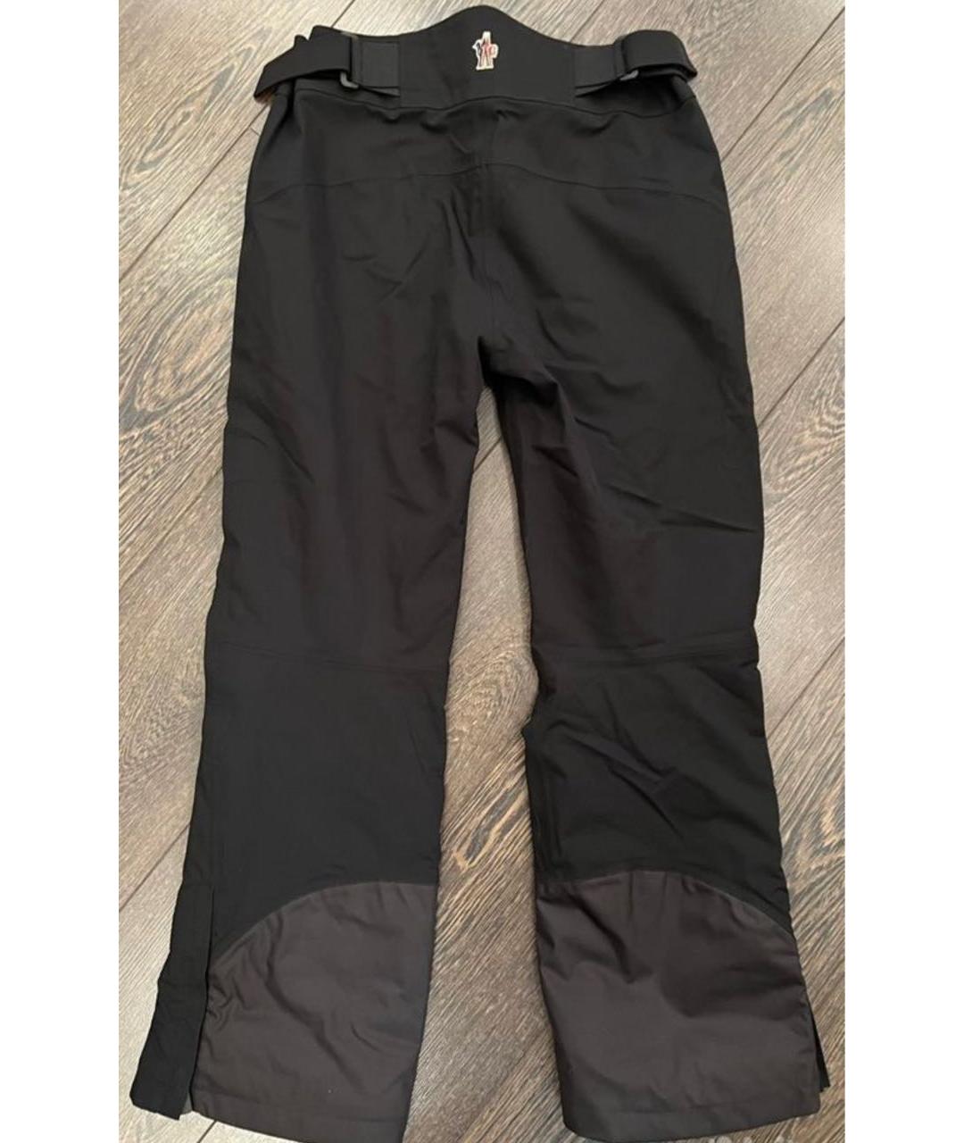 MONCLER Черные полиэстеровые спортивные брюки и шорты, фото 2