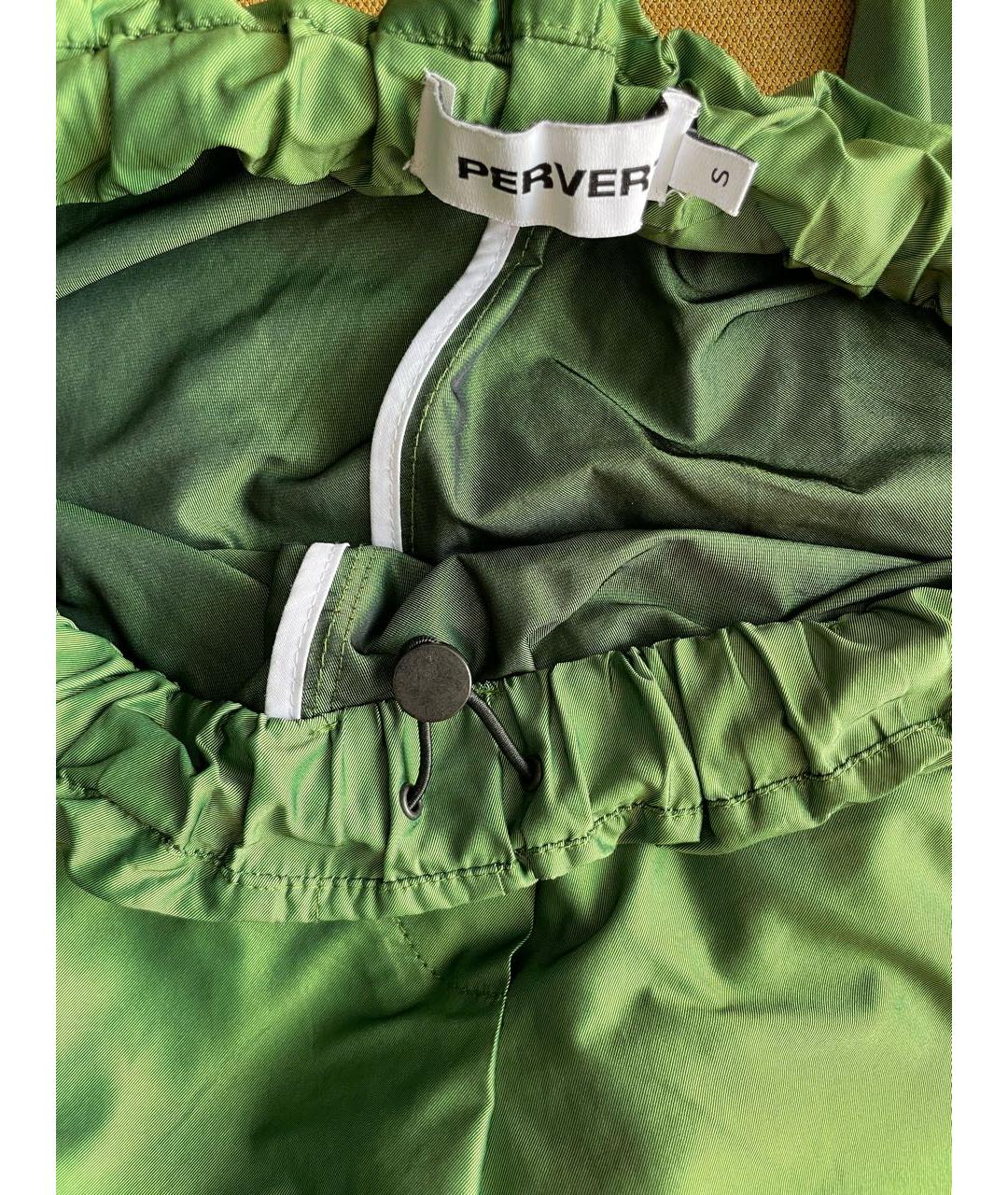PERVERT Зеленые брюки широкие, фото 3