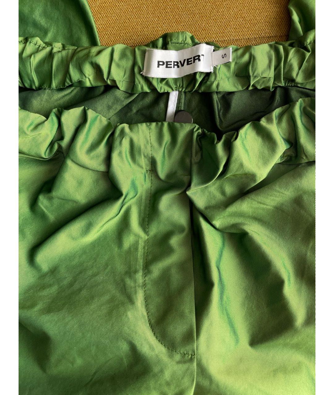 PERVERT Зеленые брюки широкие, фото 2