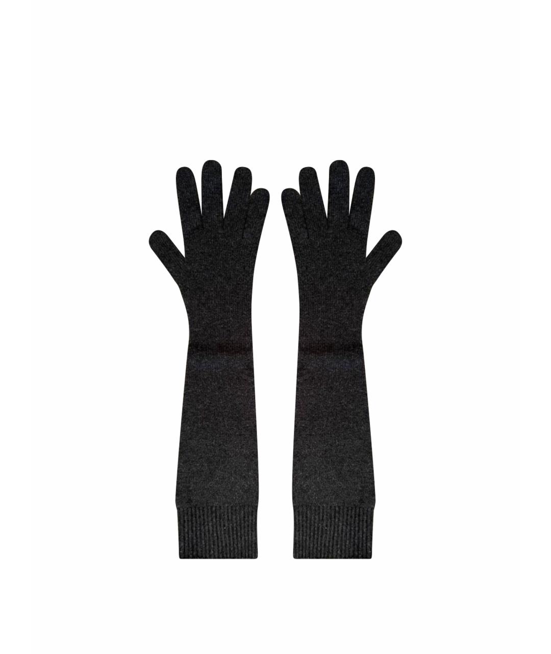 DOLCE&GABBANA Антрацитовые кашемировые перчатки, фото 1