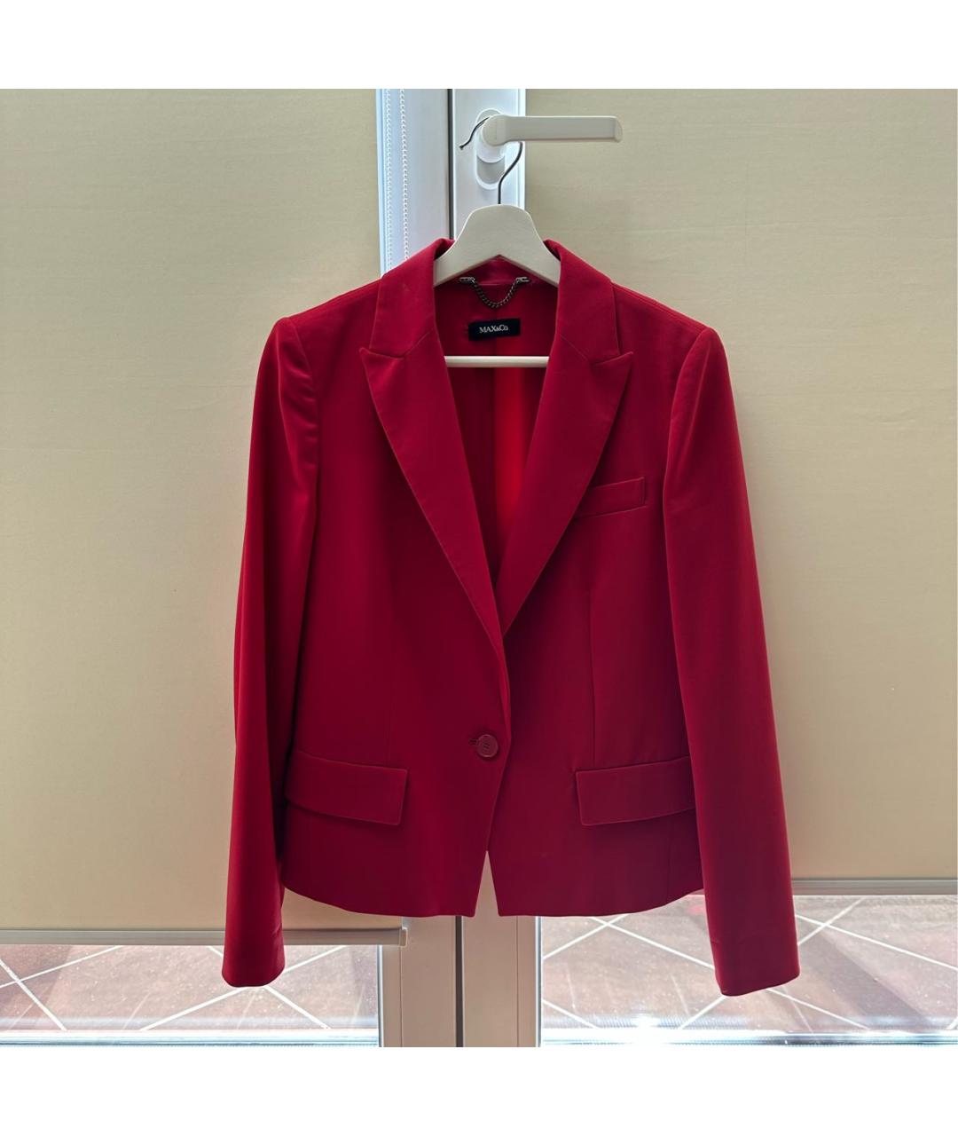 MAX&CO Красный полиэстеровый жакет/пиджак, фото 6