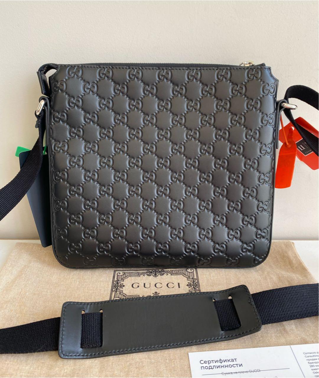 GUCCI Черная кожаная сумка на плечо, фото 4