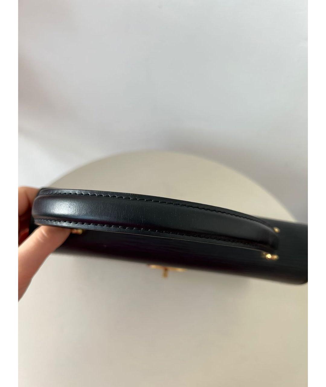 LOUIS VUITTON Черная кожаная сумка тоут, фото 5