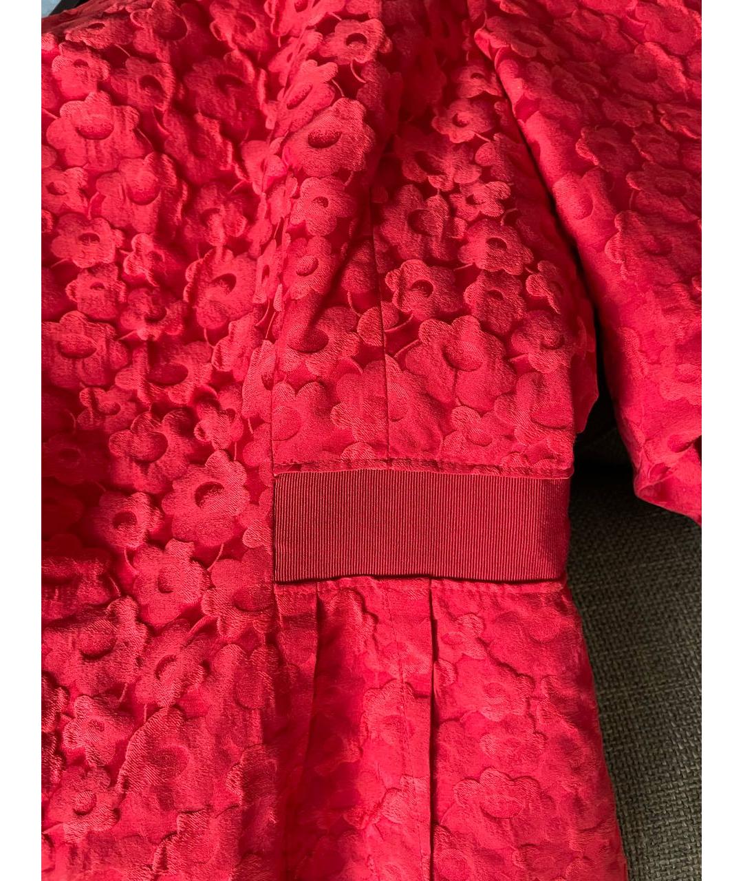 CAROLINA HERRERA Красное полиэстеровое коктейльное платье, фото 5