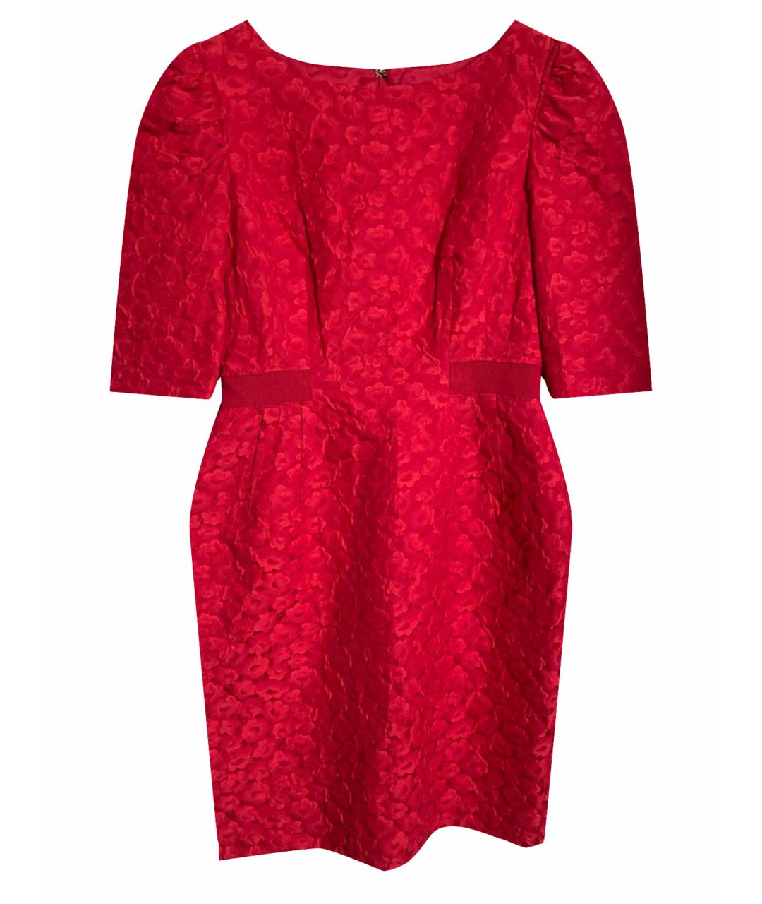 CAROLINA HERRERA Красное полиэстеровое коктейльное платье, фото 1