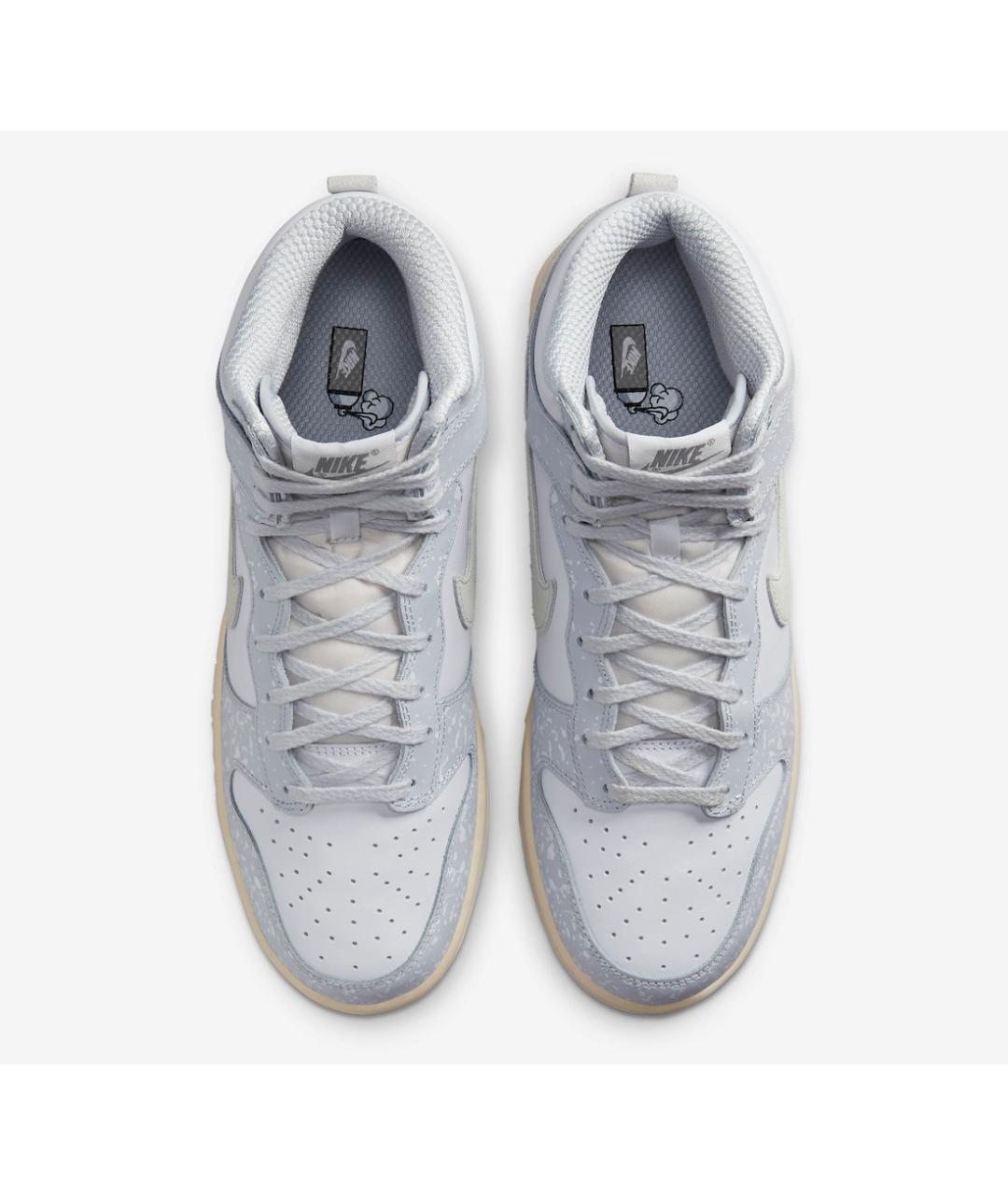 NIKE Серые кожаные высокие кроссовки / кеды, фото 3