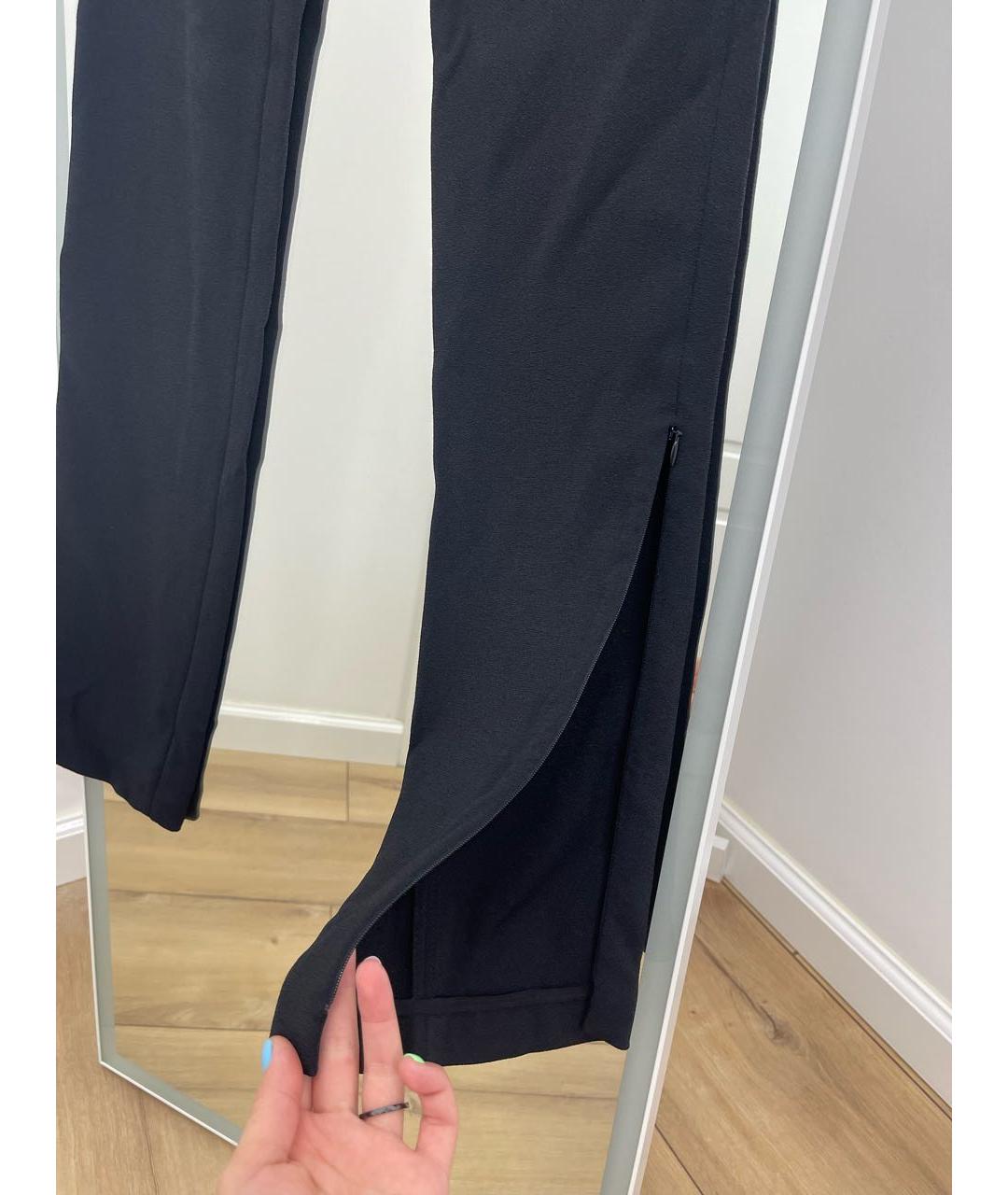 MAGDA BUTRYM Черные вискозные прямые брюки, фото 5