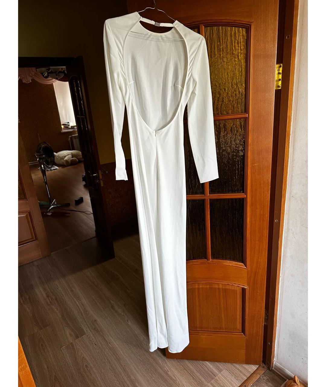 ALEXANDER TEREKHOV Белое полиэстеровое вечернее платье, фото 2