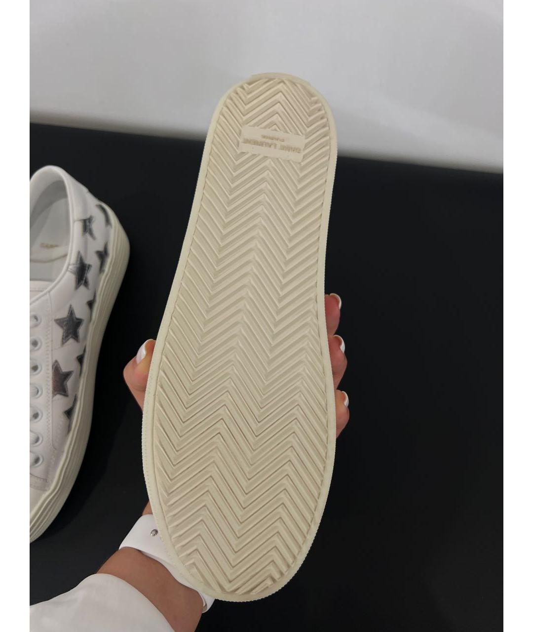 SAINT LAURENT Белые кожаные кроссовки, фото 3