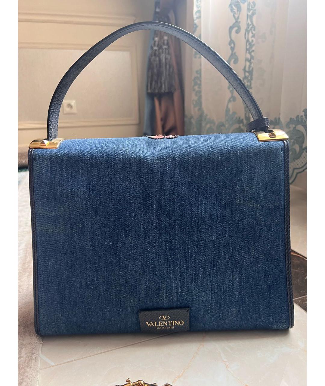 VALENTINO Синяя деним сумка тоут, фото 2