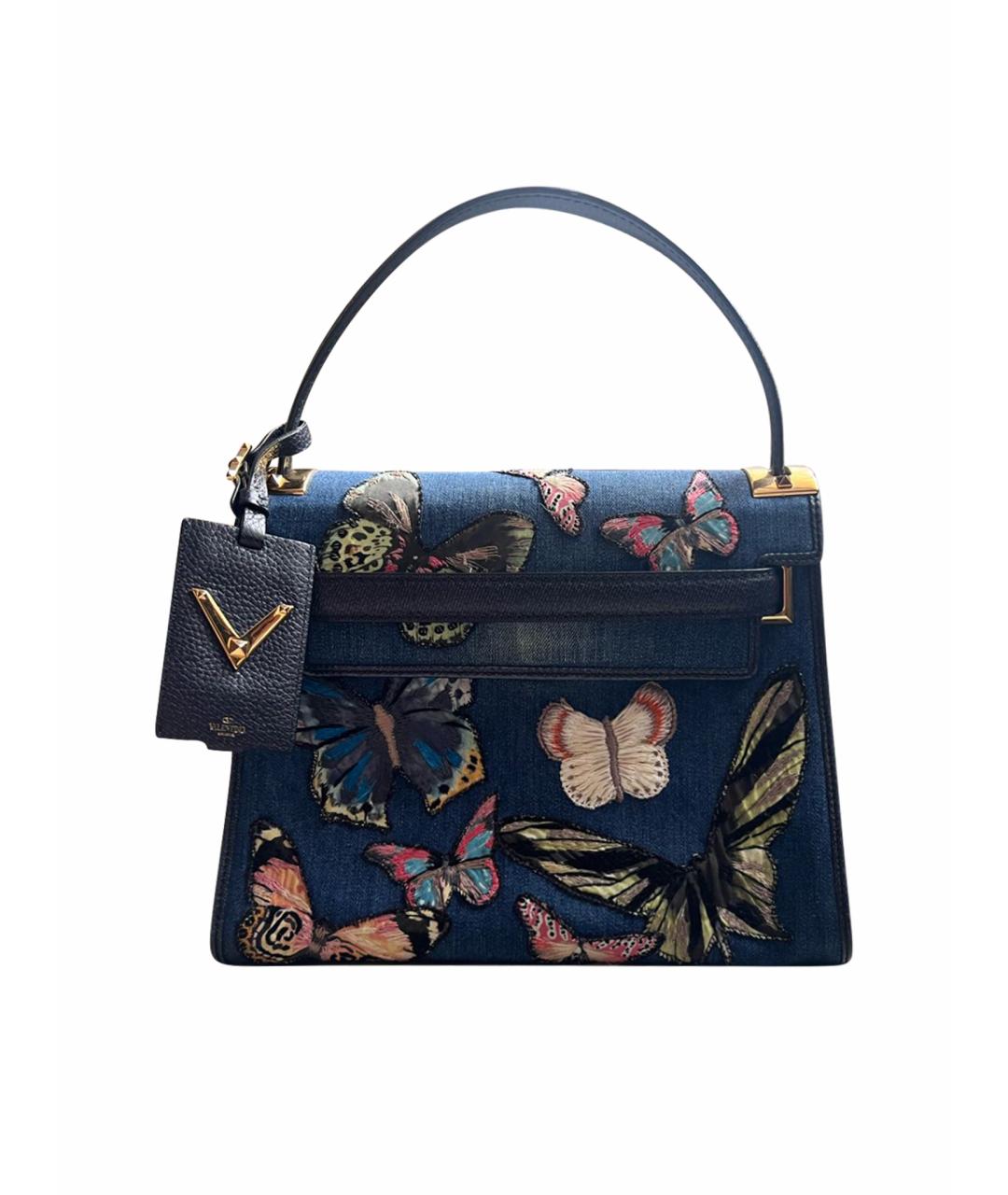 VALENTINO Синяя деним сумка тоут, фото 1