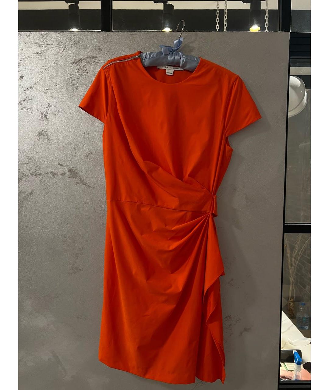 DIANE VON FURSTENBERG Оранжевое коктейльное платье, фото 6