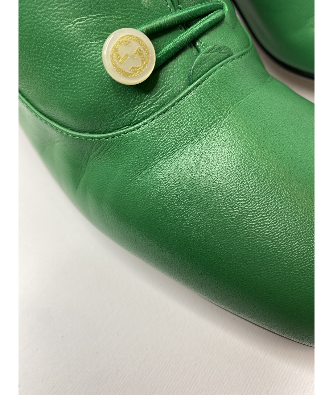 GUCCI Зеленые кожаные сапоги, фото 3