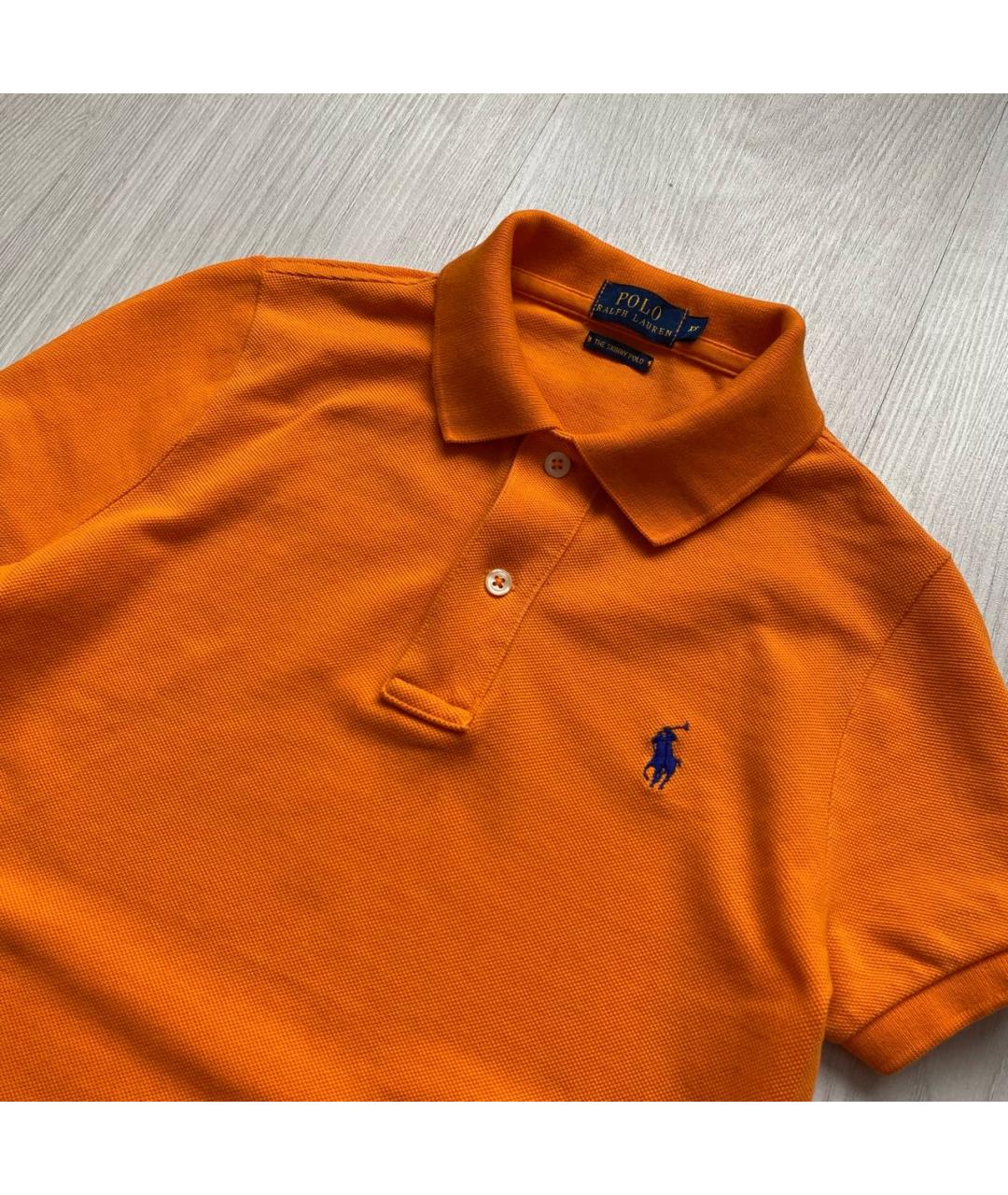 POLO RALPH LAUREN Оранжевая хлопковая футболка, фото 2