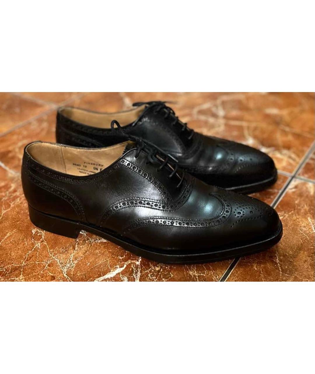 CROCKETT & JONES Черные кожаные туфли, фото 9
