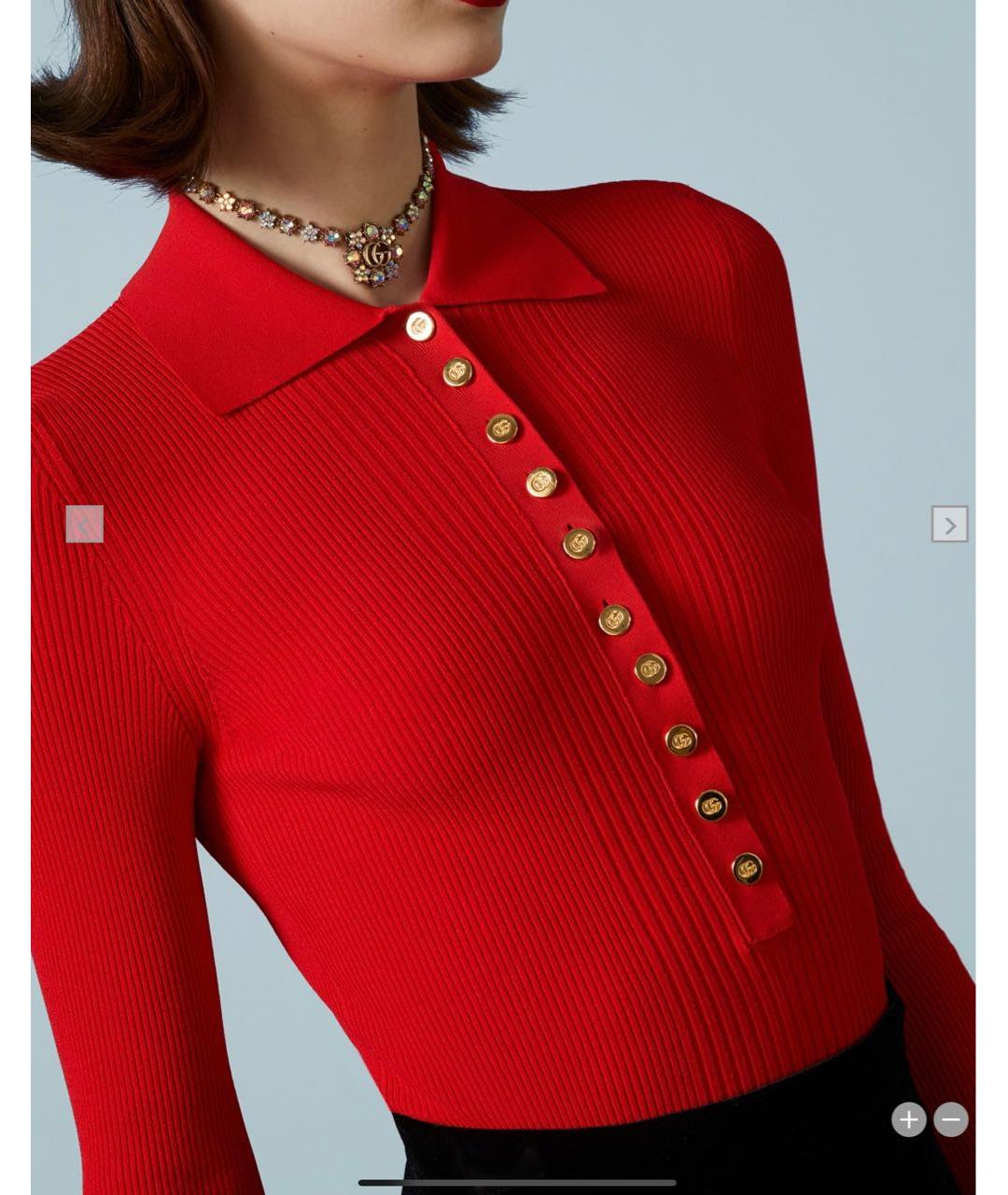 GUCCI Горчичный вискозный джемпер / свитер, фото 6