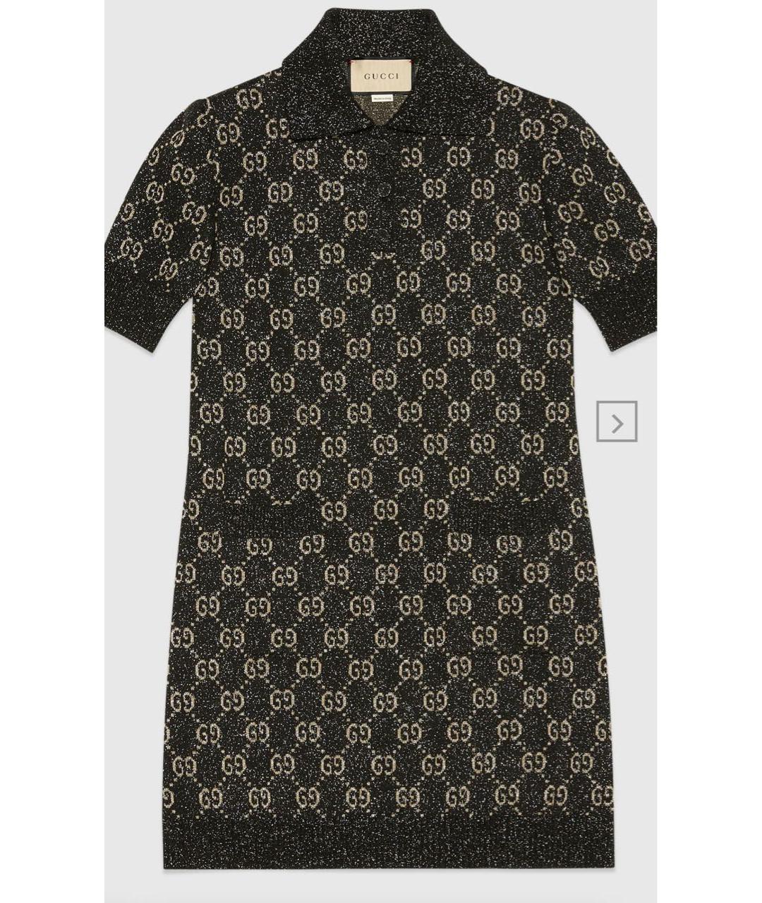 GUCCI Черное хлопковое повседневное платье, фото 8