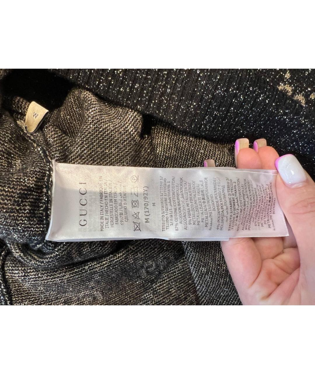 GUCCI Черное хлопковое повседневное платье, фото 7