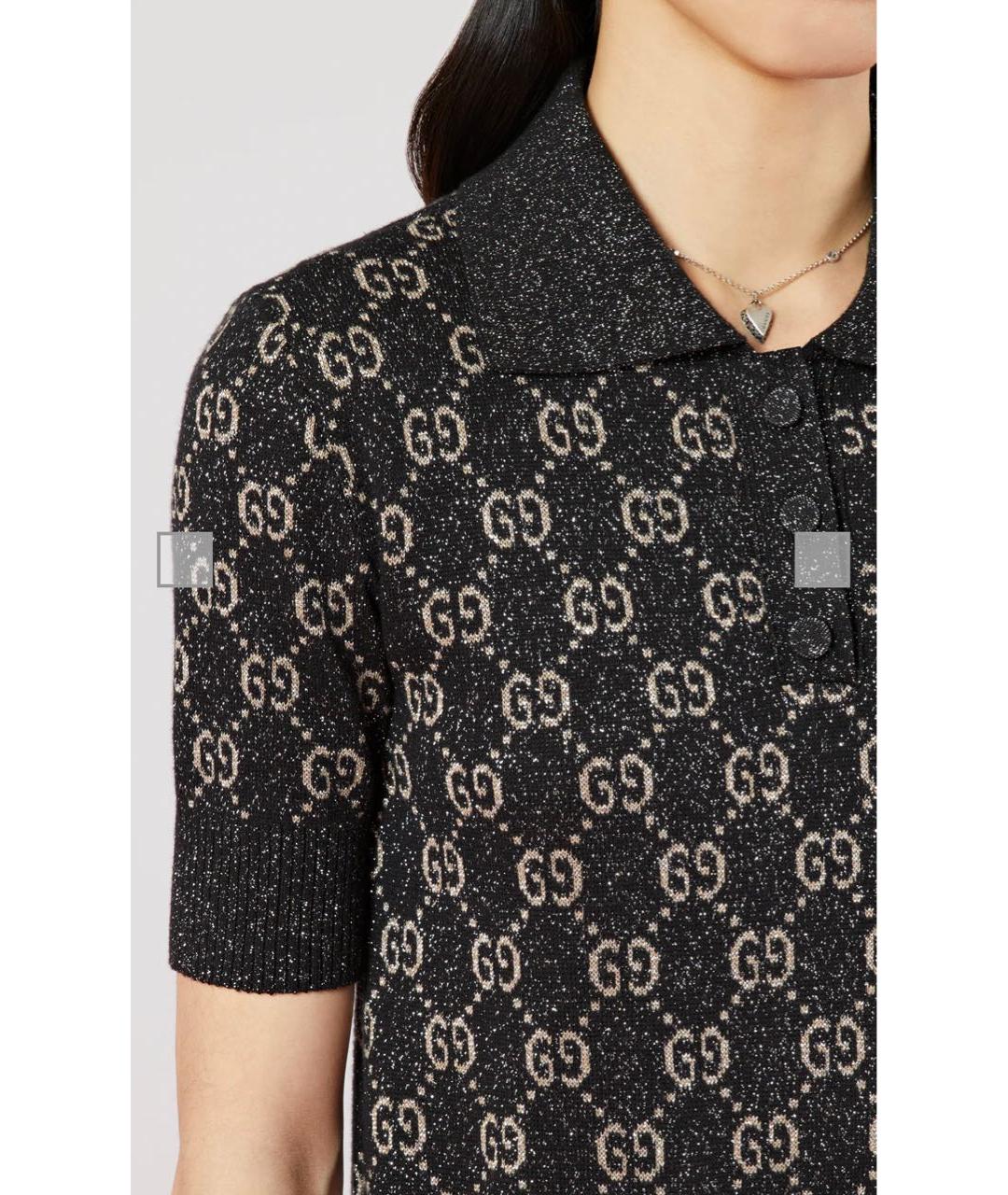 GUCCI Черное хлопковое повседневное платье, фото 3