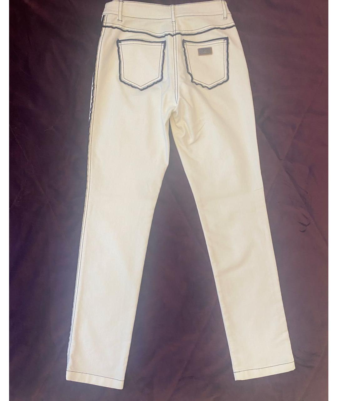 ESCADA Белые хлопко-эластановые прямые джинсы, фото 3
