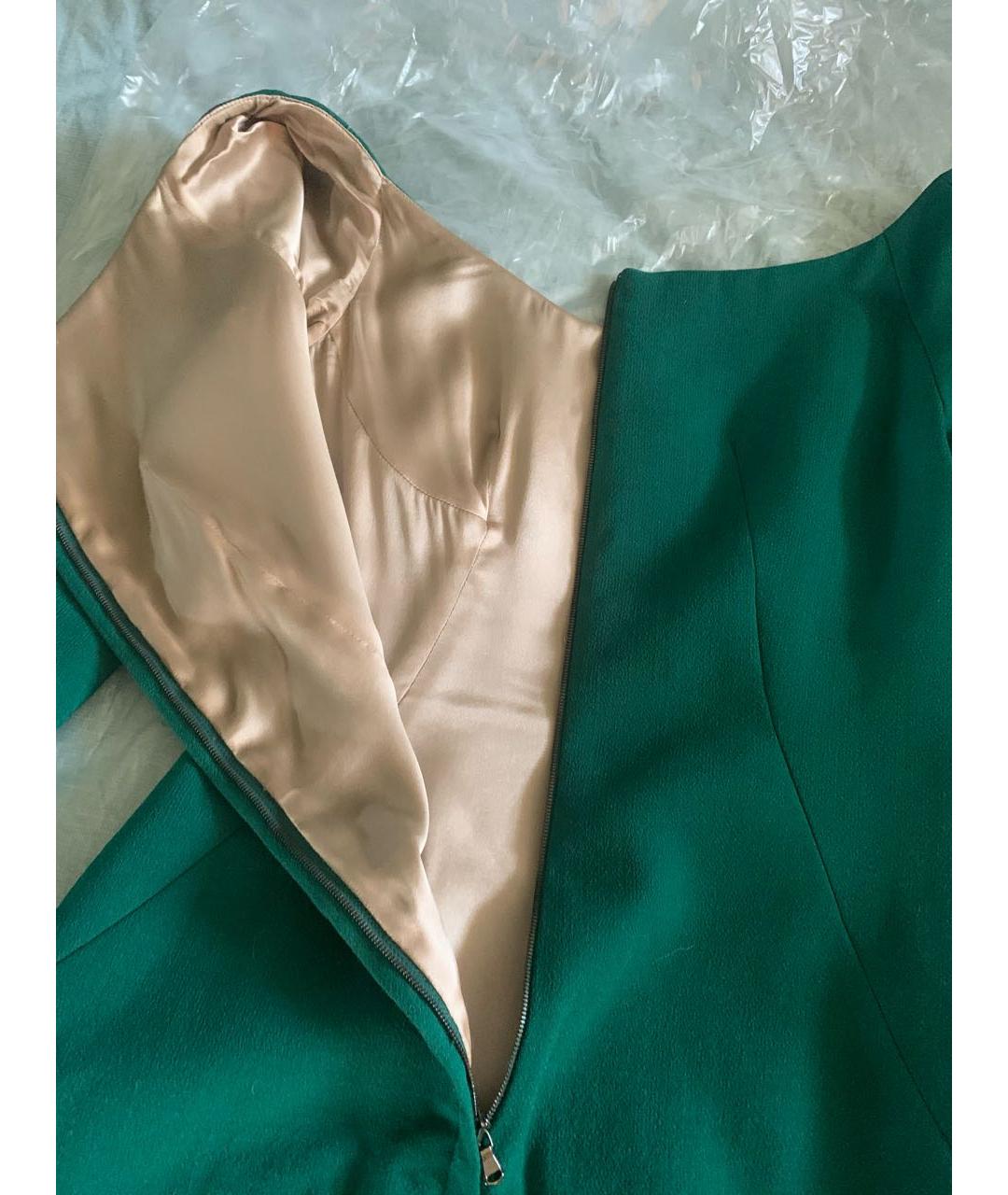 DOLCE&GABBANA Зеленые хлопко-эластановое повседневное платье, фото 4