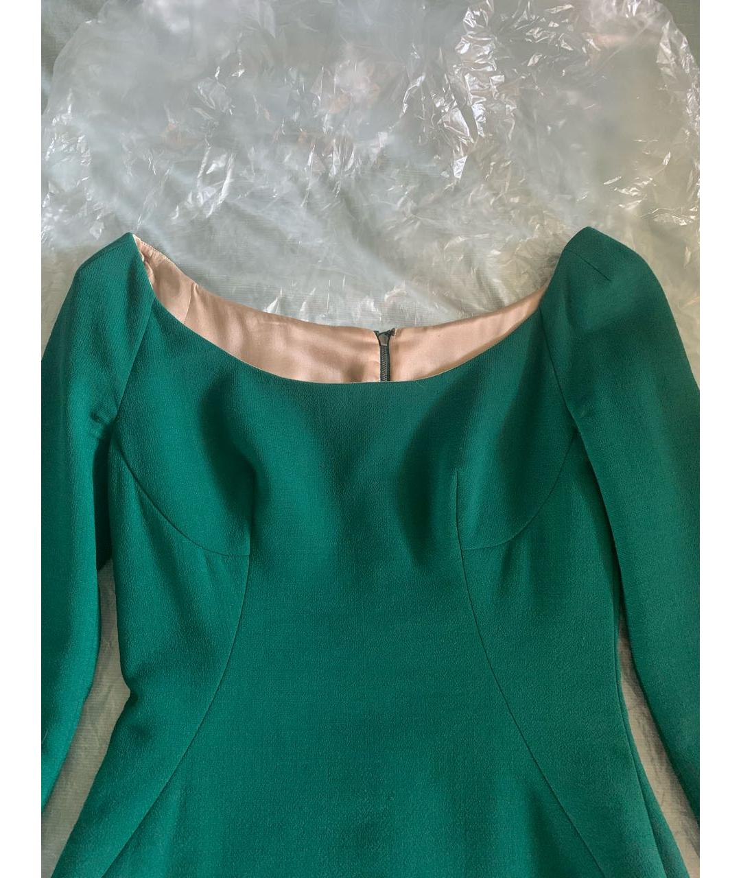 DOLCE&GABBANA Зеленые хлопко-эластановое повседневное платье, фото 3