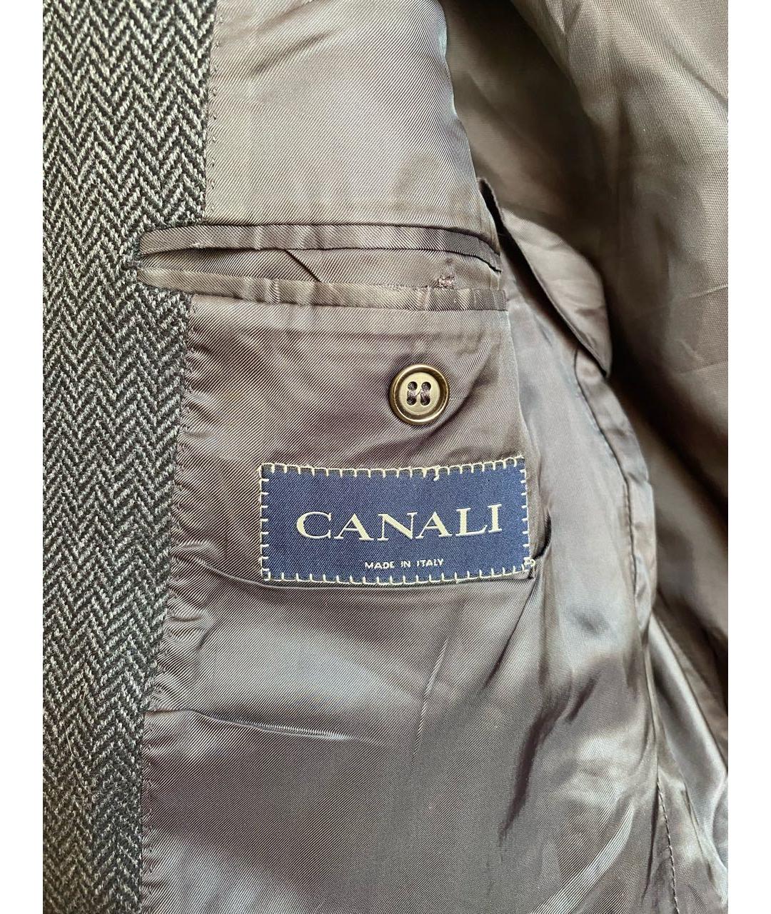 CANALI Серый шерстяной пиджак, фото 5