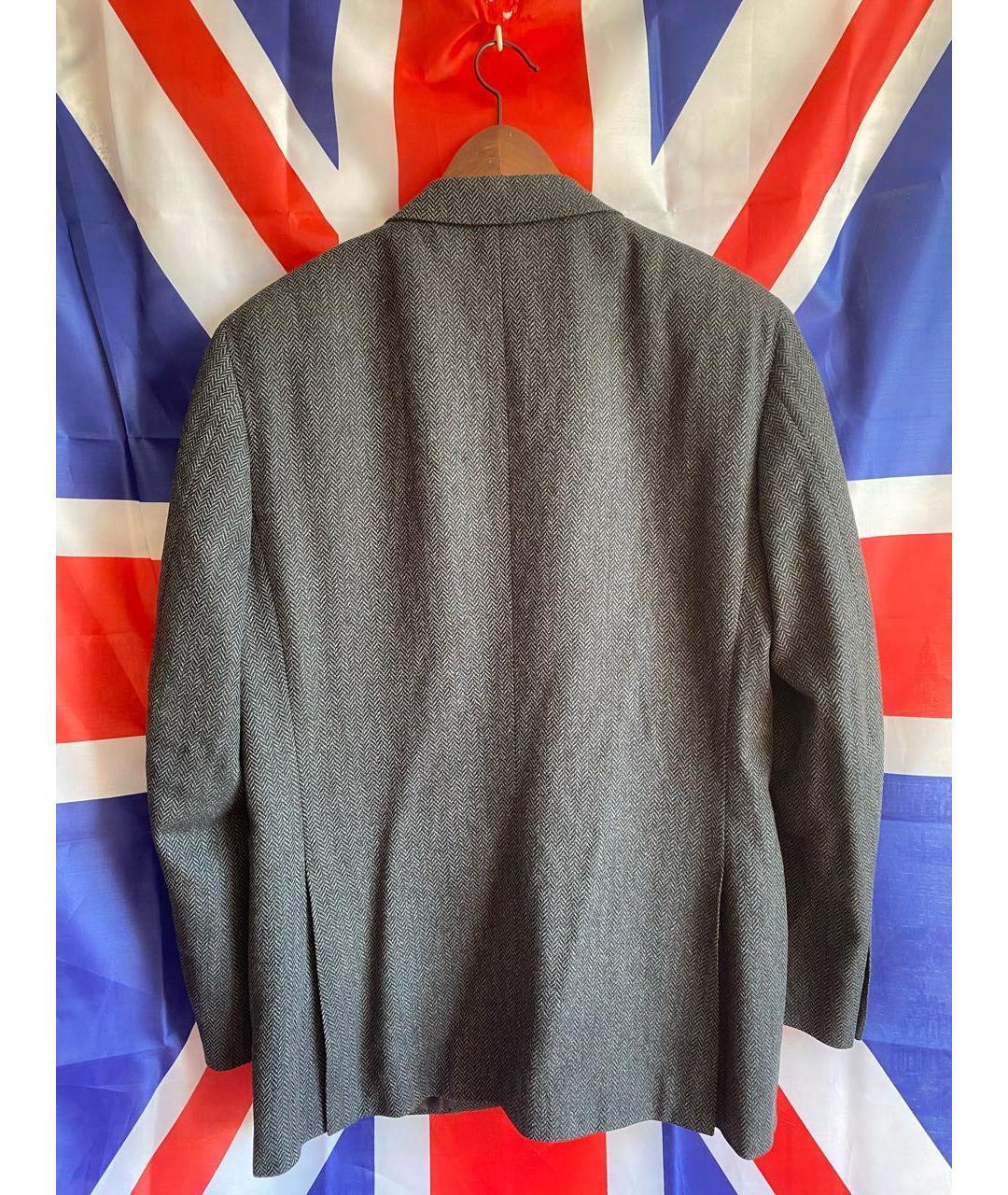 CANALI Серый шерстяной пиджак, фото 4