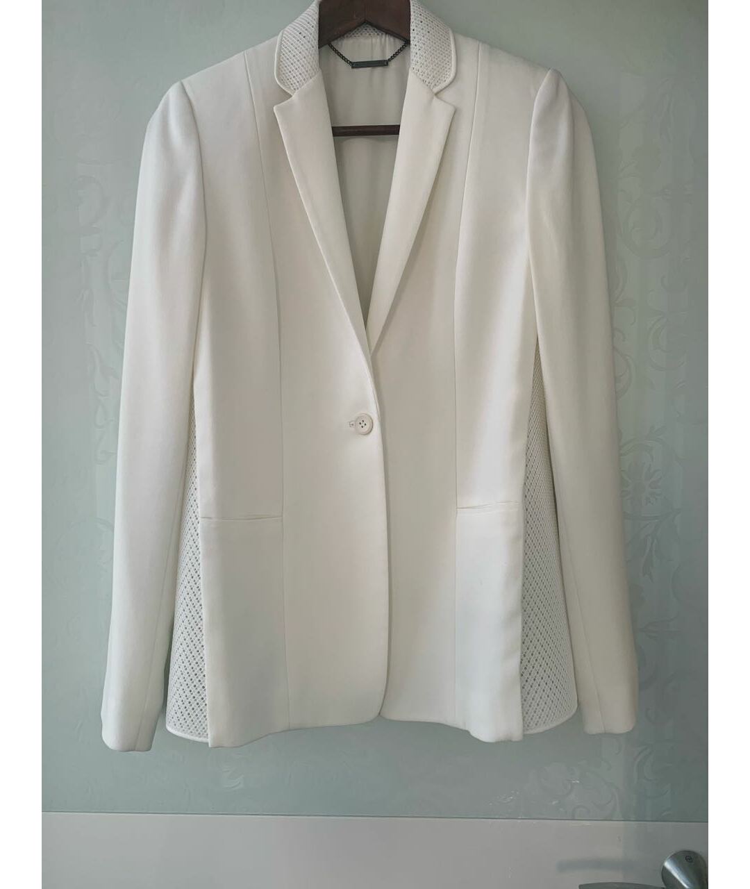 ELIE TAHARI Белый полиэстеровый жакет/пиджак, фото 9
