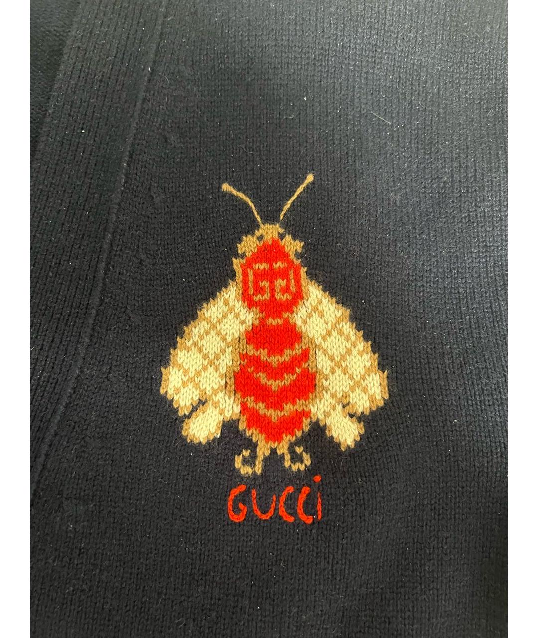 GUCCI Темно-синий кашемировый кардиган, фото 3