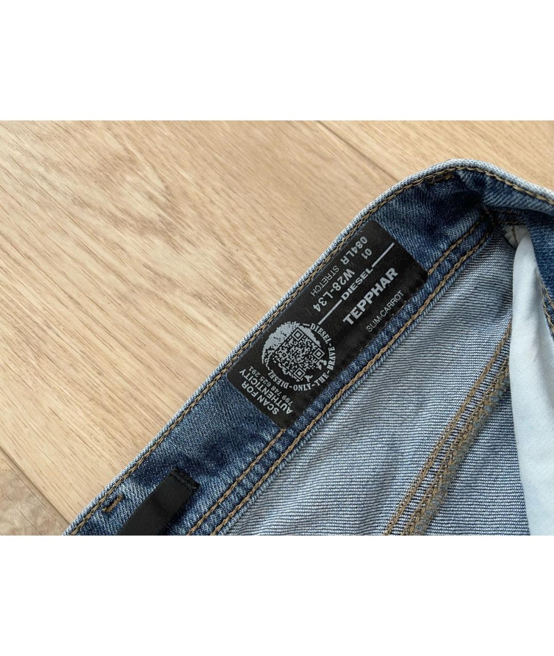DIESEL Синие хлопковые джинсы скинни, фото 4