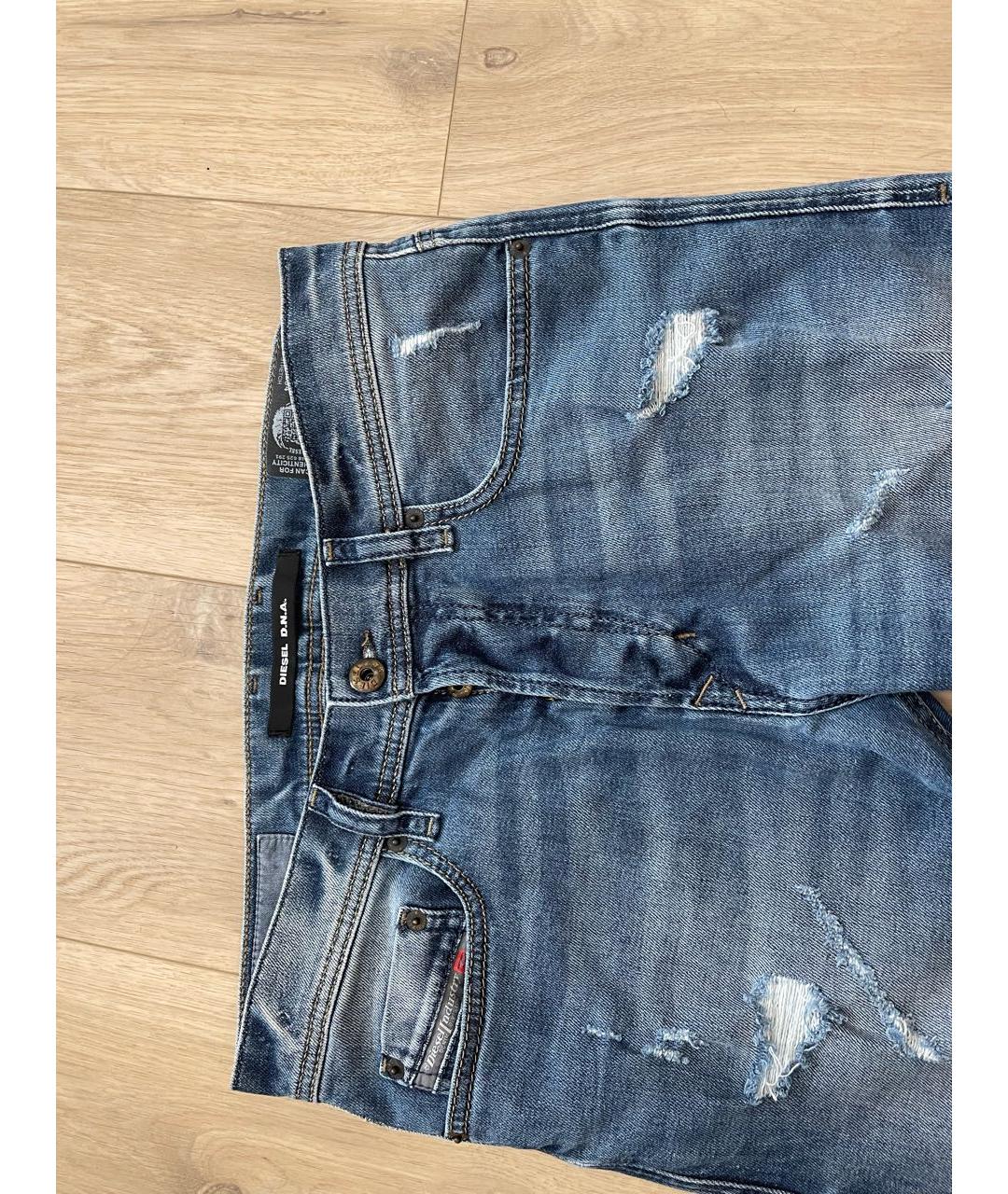 DIESEL Синие хлопковые джинсы скинни, фото 3