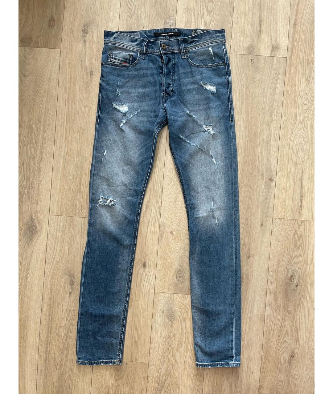 DIESEL Синие хлопковые джинсы скинни, фото 8