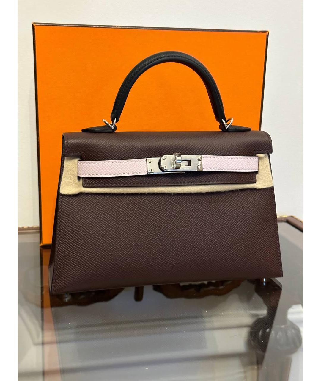 HERMES PRE-OWNED Бордовая кожаная сумка тоут, фото 9