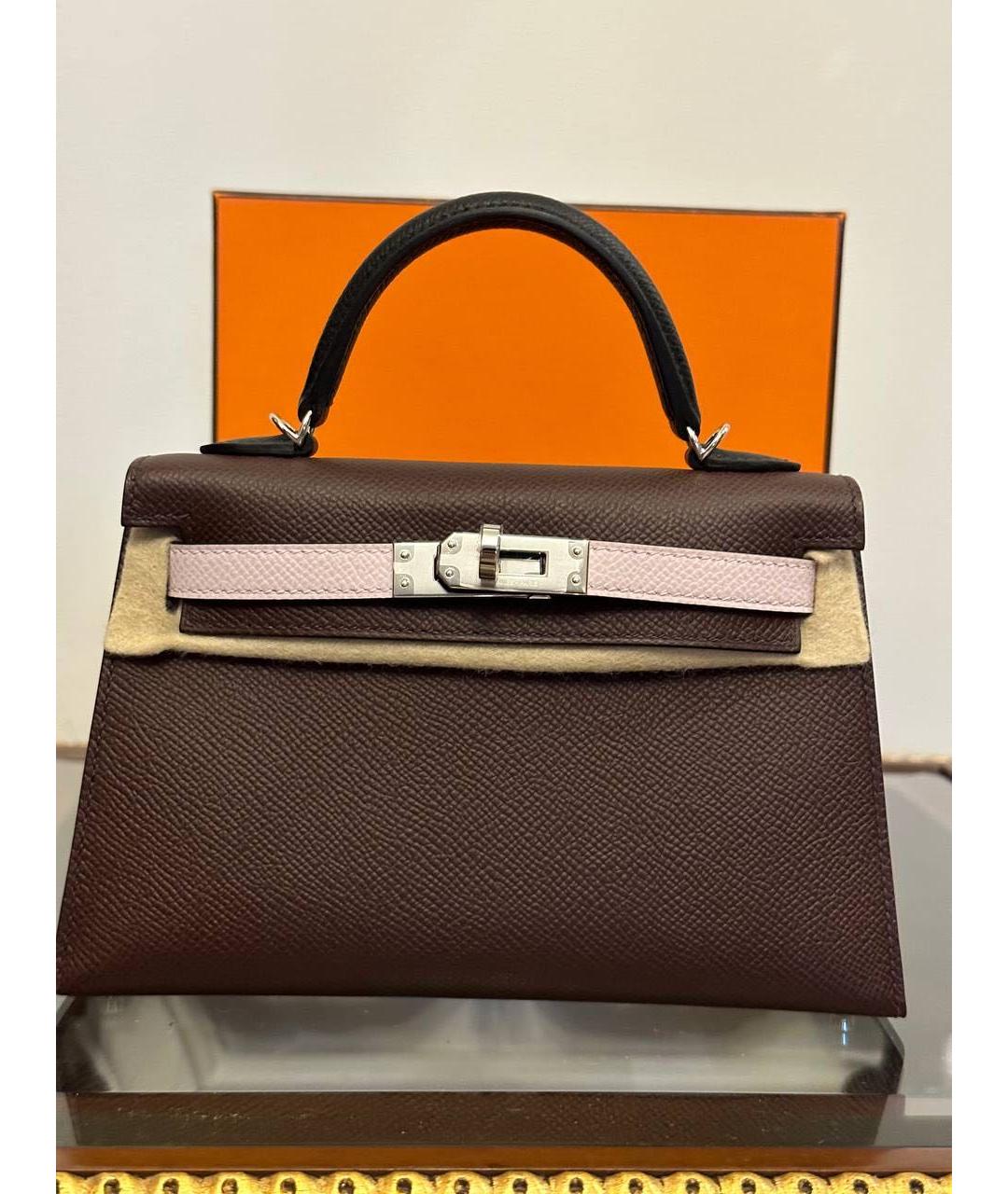 HERMES PRE-OWNED Бордовая кожаная сумка тоут, фото 7