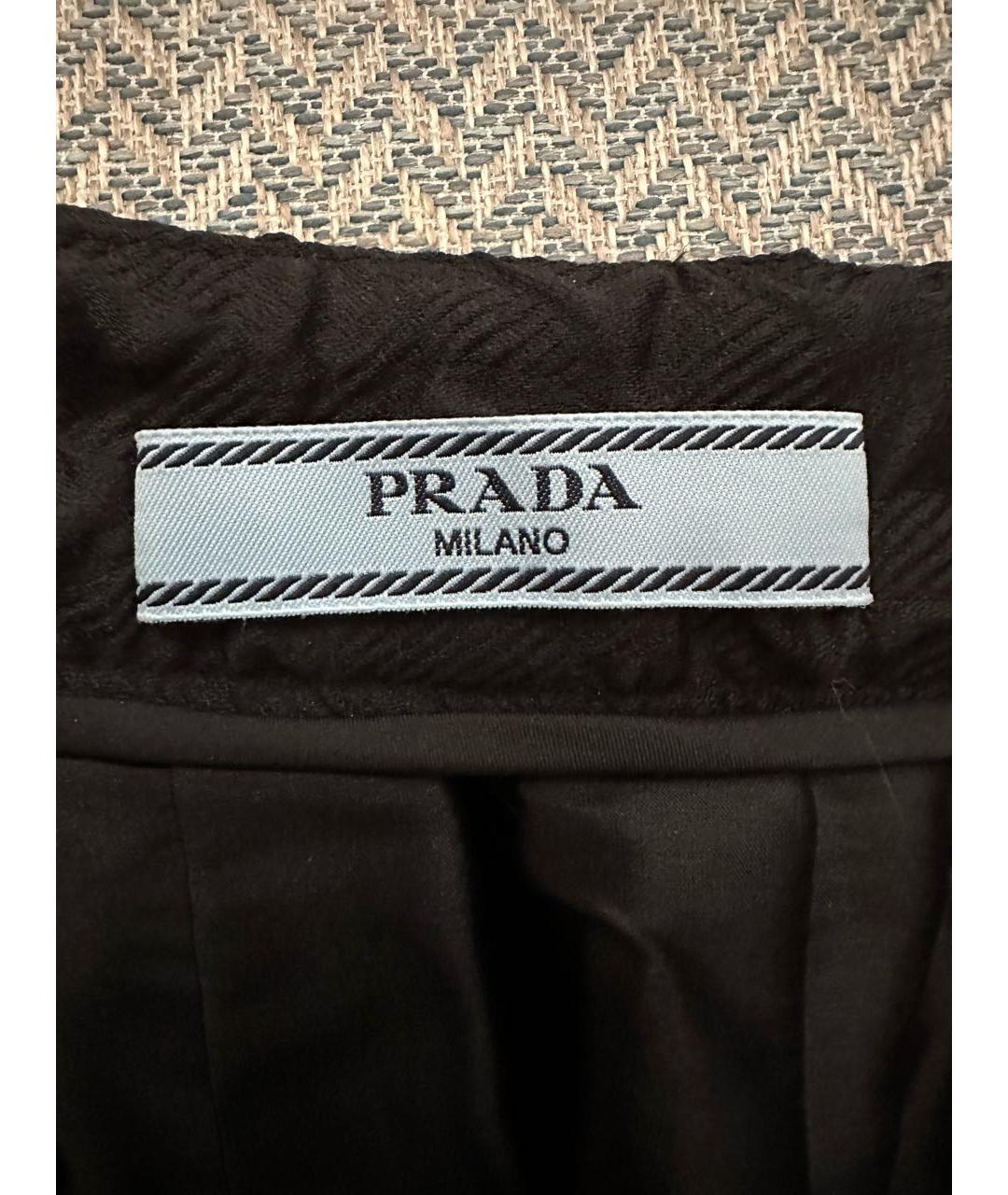 PRADA Черная юбка миди, фото 4