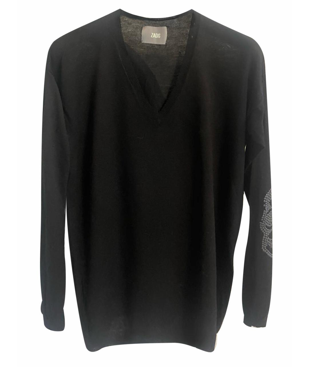 ZADIG & VOLTAIRE Черный вискозный джемпер / свитер, фото 1