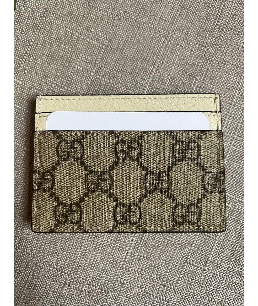 GUCCI Белый кожаный кардхолдер, фото 3