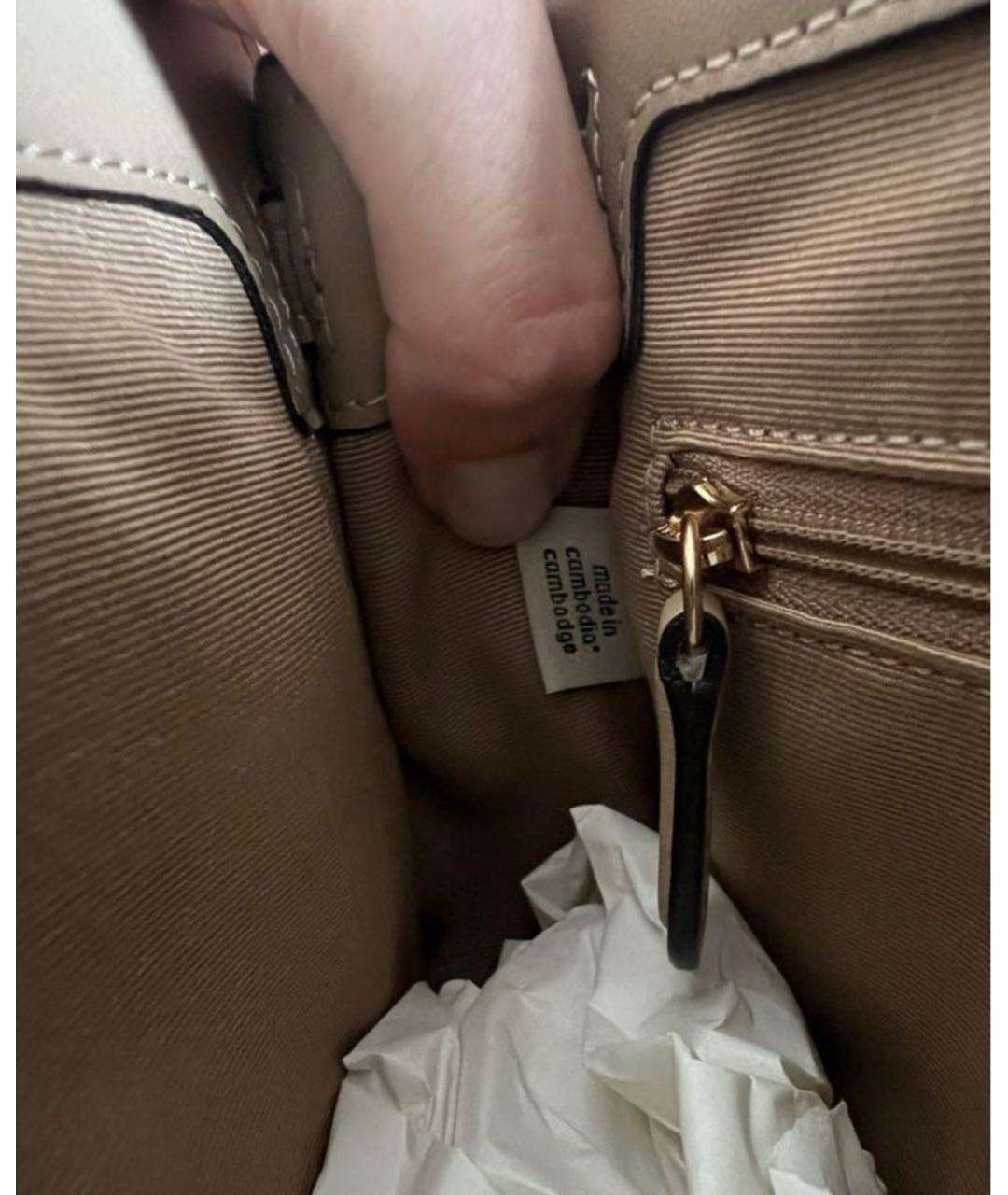 COACH Коричневая кожаная сумка через плечо, фото 7