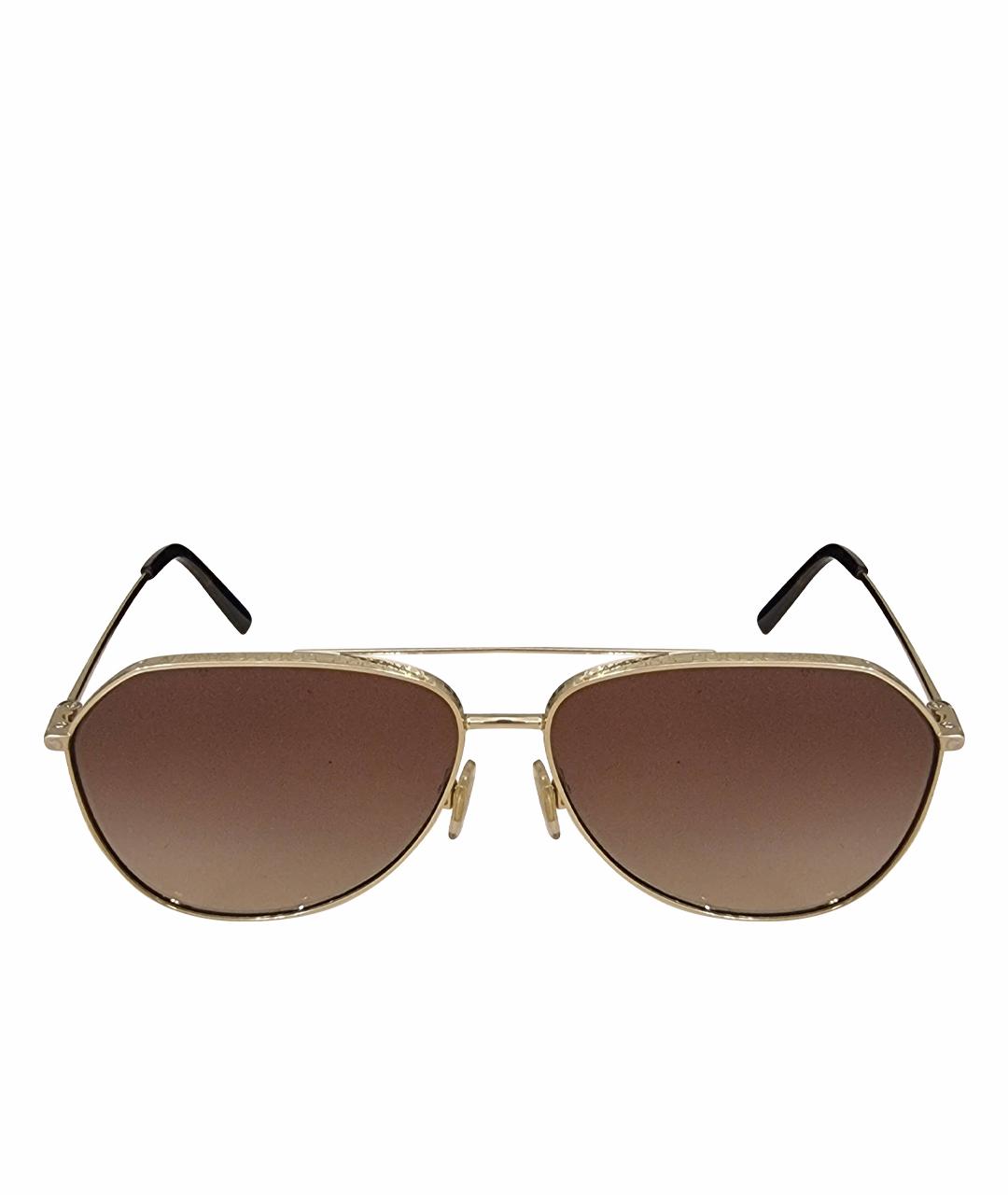 DOLCE&GABBANA Коричневые металлические солнцезащитные очки, фото 1