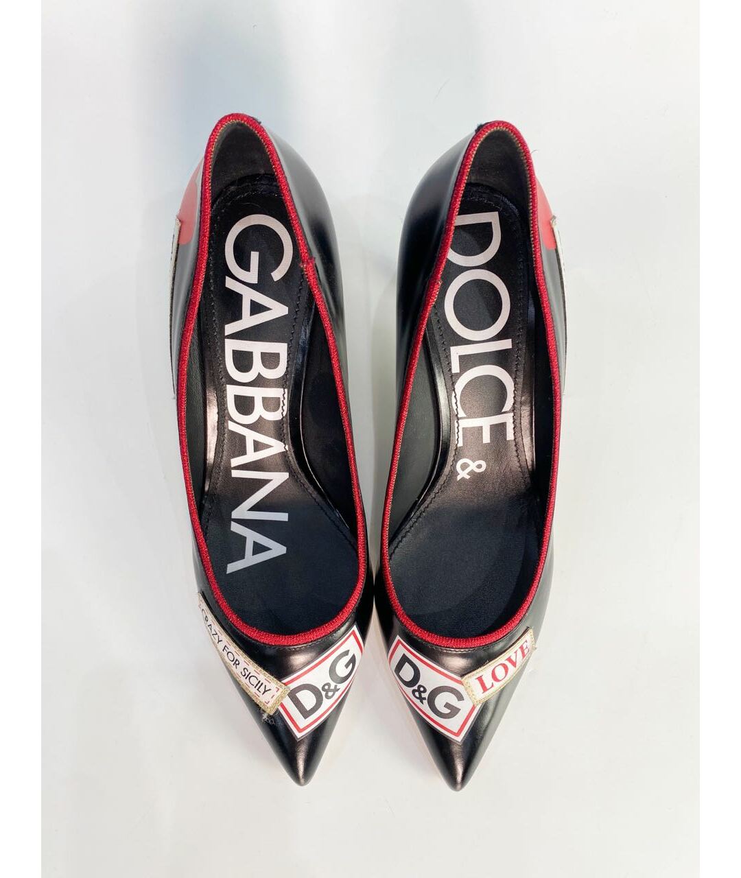 DOLCE&GABBANA Черные кожаные туфли, фото 3