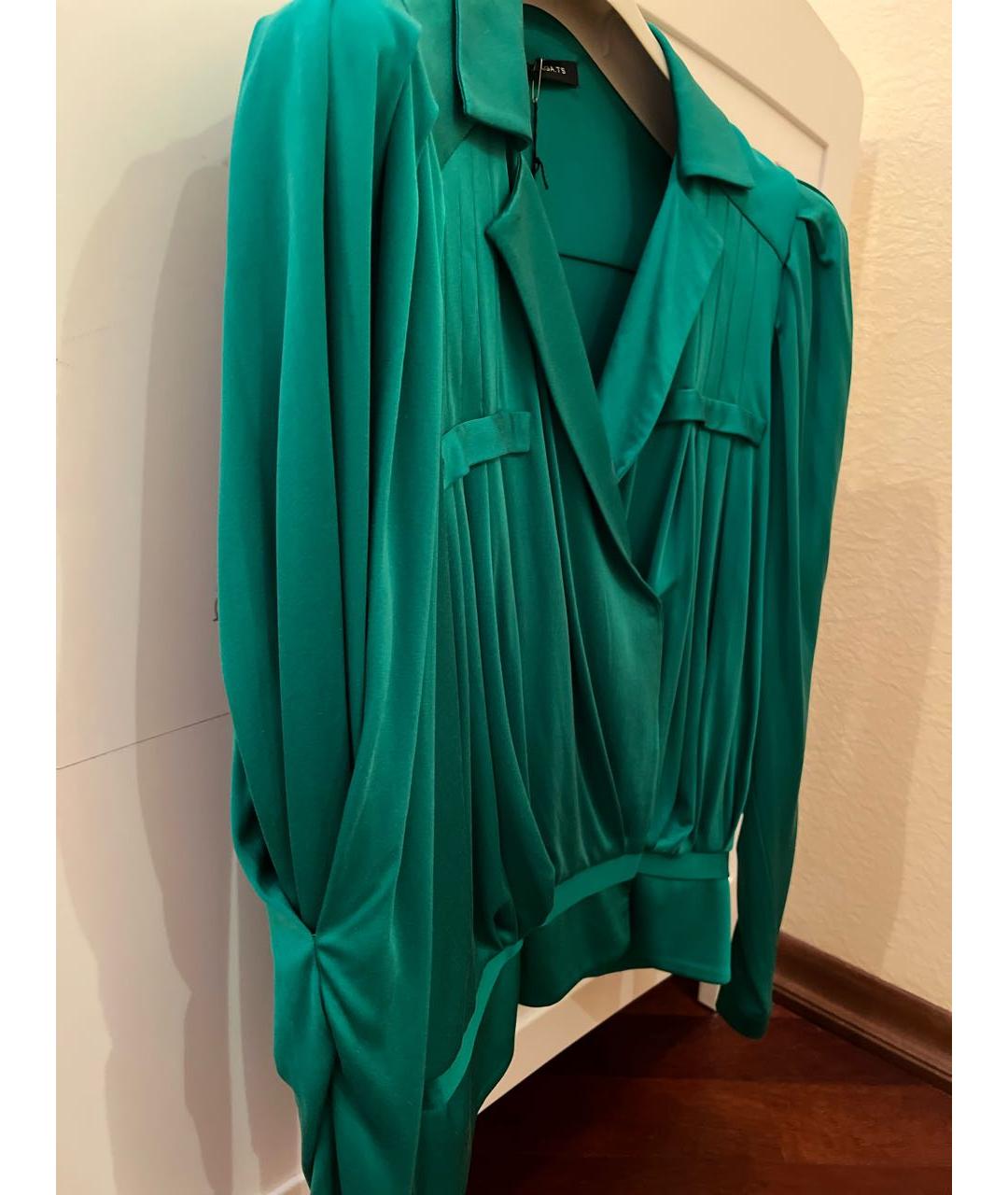 BALENCIAGA Зеленая вискозная блузы, фото 4
