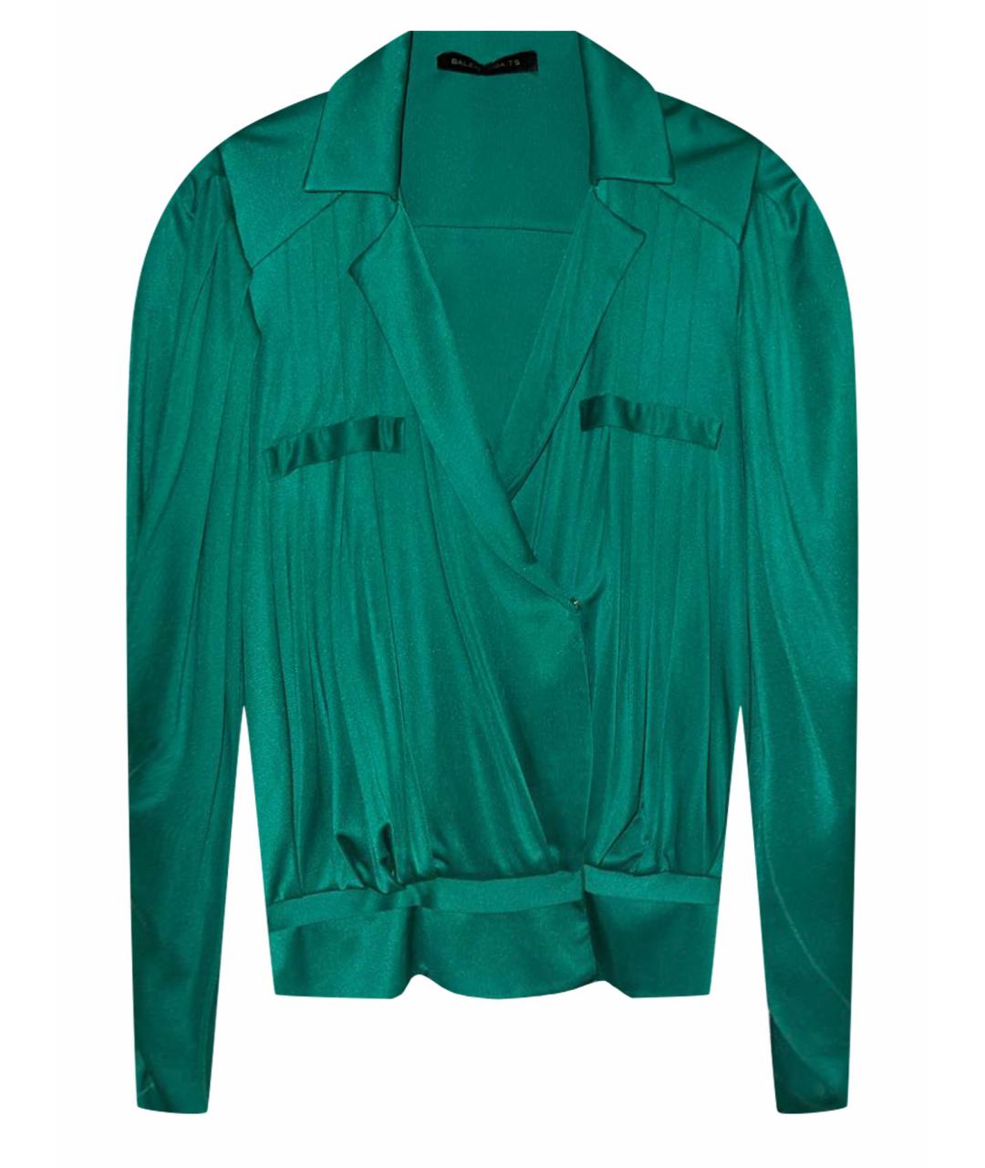 BALENCIAGA Зеленая вискозная блузы, фото 1